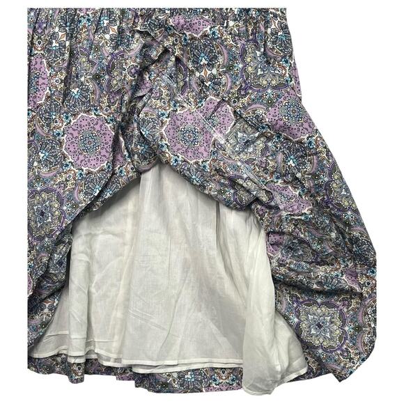 Lane Bryant Dress Womens 24P Purple Midi Geometric Boho Tiered Pockets Peasant - Picture 6 of 15